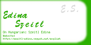 edina szeitl business card